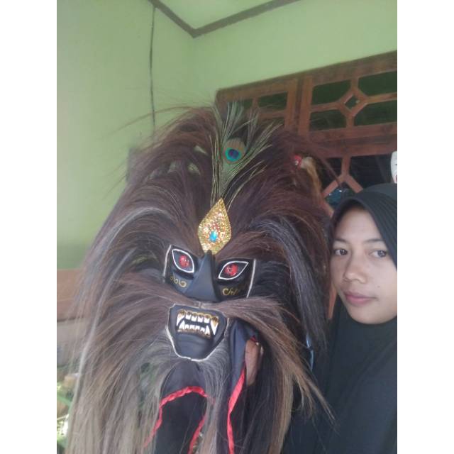 Topeng Bujang Ganong Reog Jaranan Muka Hitam Shopee Indonesia