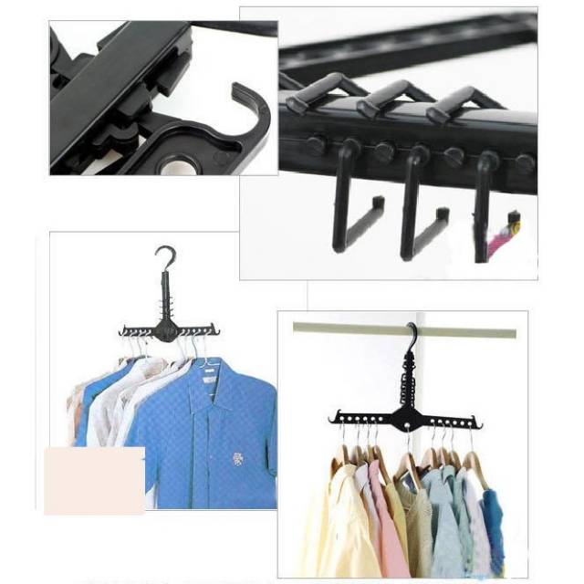 Multi hinger/hunger lipat/hunger portable/gantungan baju serbaguna