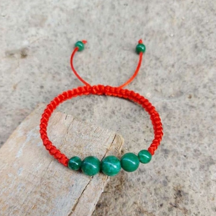 Giok - Gelang Batu Permata Giok Asli Tali serut - Gemstone