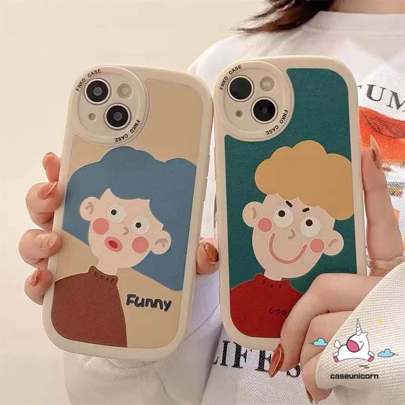 Soft Case TPU Motif Kartun Anak Laki-Laki / Perempuan Untuk iPhone 13 11 12 Pro MAX 7 8 Plus 6 6s Plus XR X XS MAX SE 2020 8plus 7plus