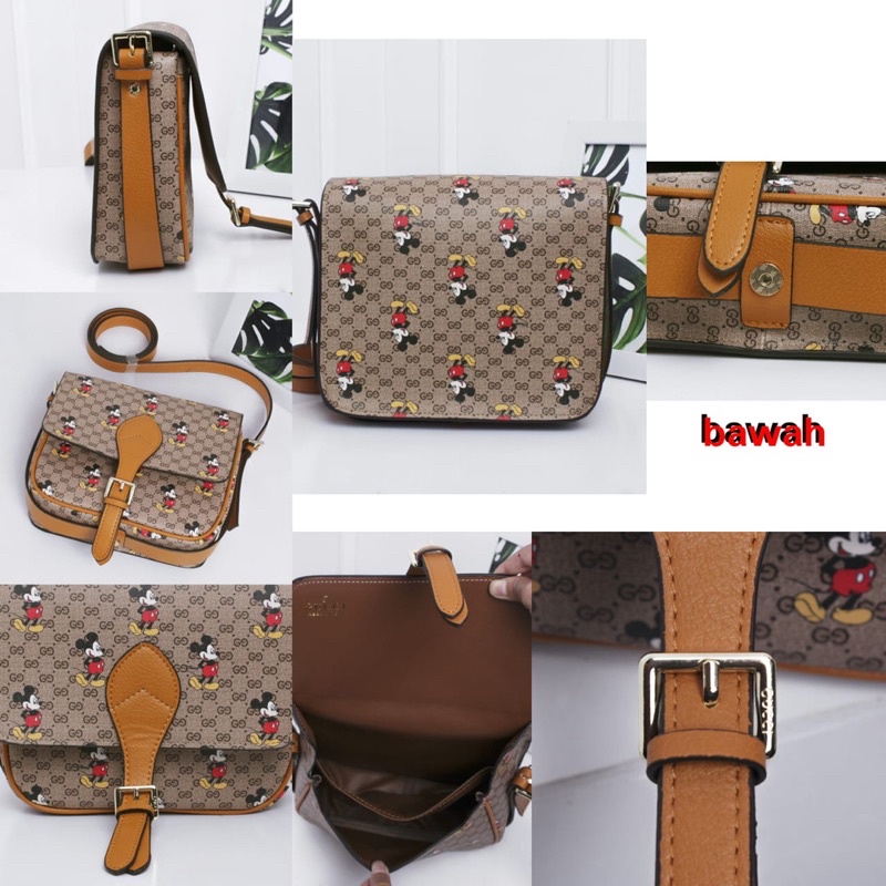 Disney Mickey Sling Bag with Box Semi Premium Authentic AAA