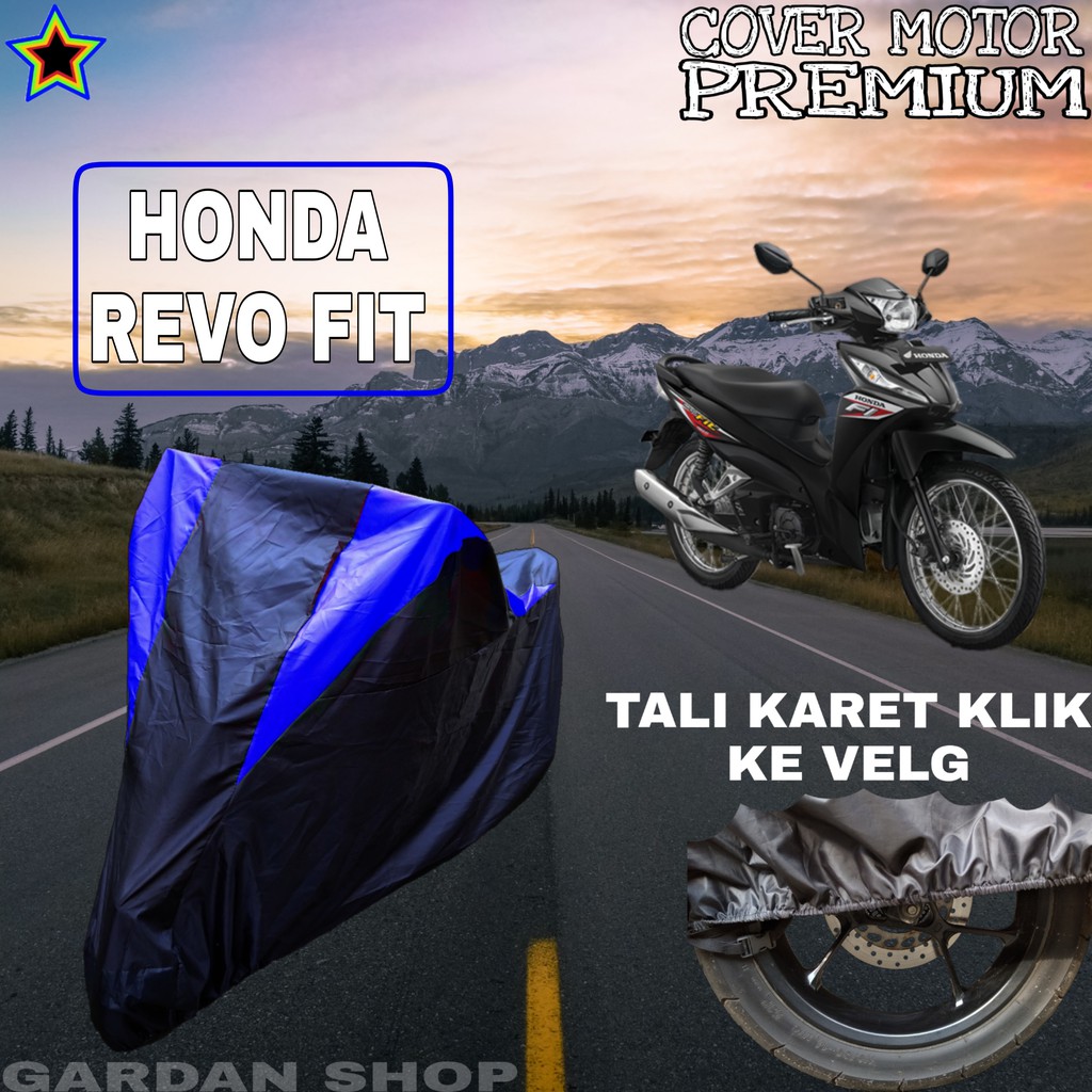 Sarung Motor HONDA REVO FIT Hitam BIRU Body Cover Honda PREMIUM