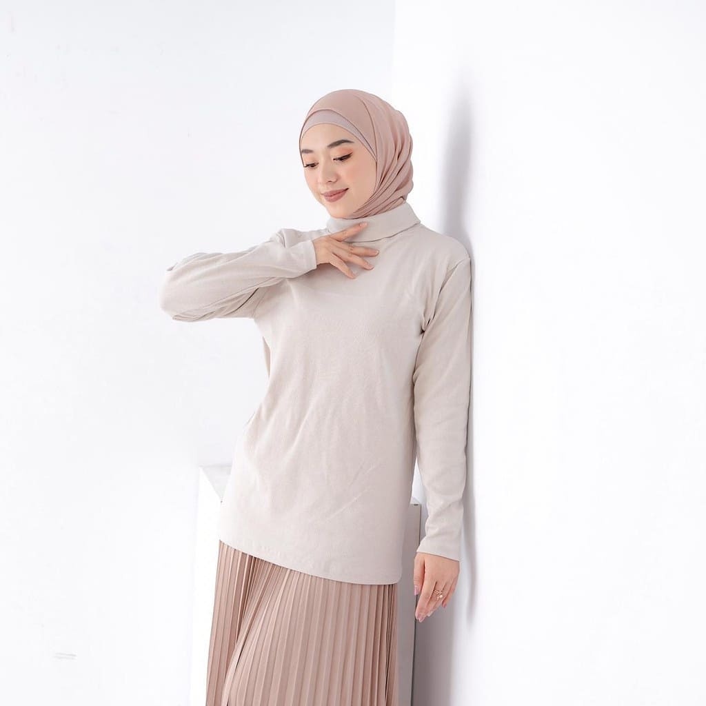 KAOS RIB TURTLE NECK LENGAN PANJANG KERAH TINGGI PREMIUM PRIA DAN WANITA