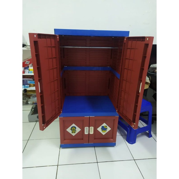 lemari plastik gantungan karakter murah ukuran jumbo