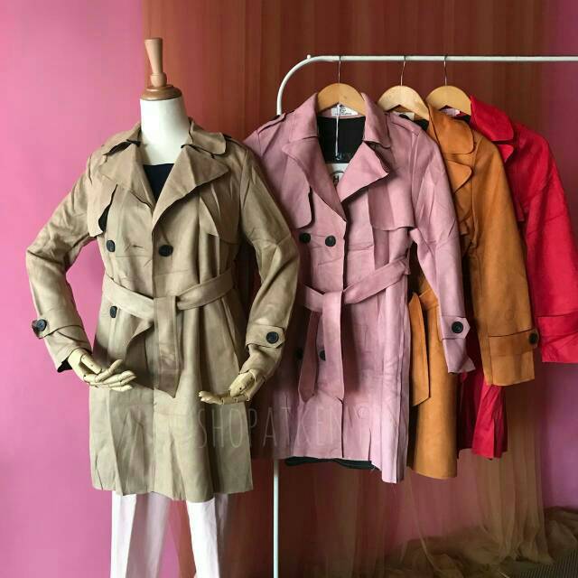 Long Jacket Jaket Suede Panjang Coat
