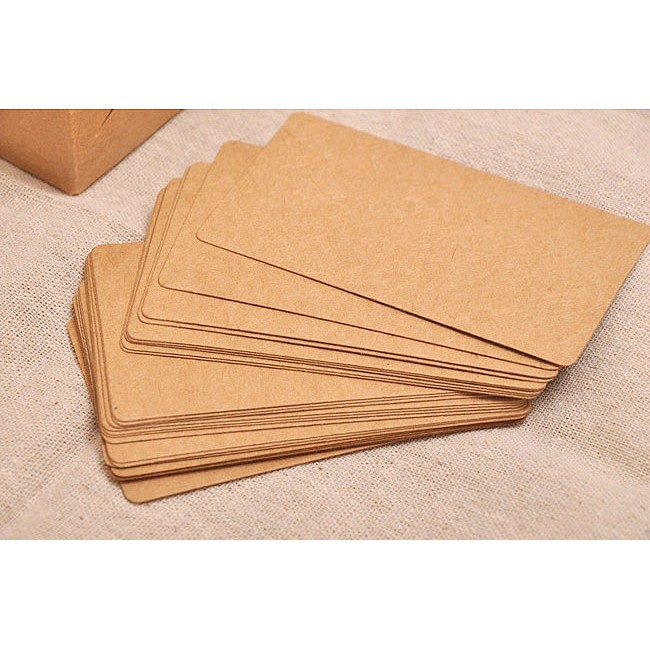 PMM Blank Kraft Paper Brown Card Set Kertas Ucapan Coklat 8.5x5cm