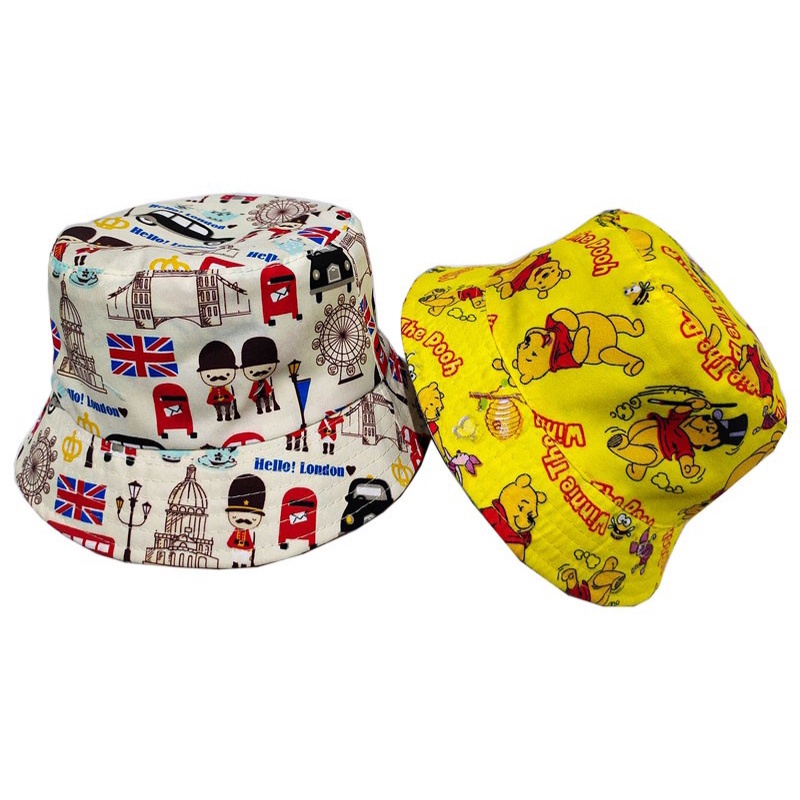 TOPI BAYI BALITA KARAKTER LUCU KIDS BUCKET HAT ( 18 BULAN-5 TAHUN )