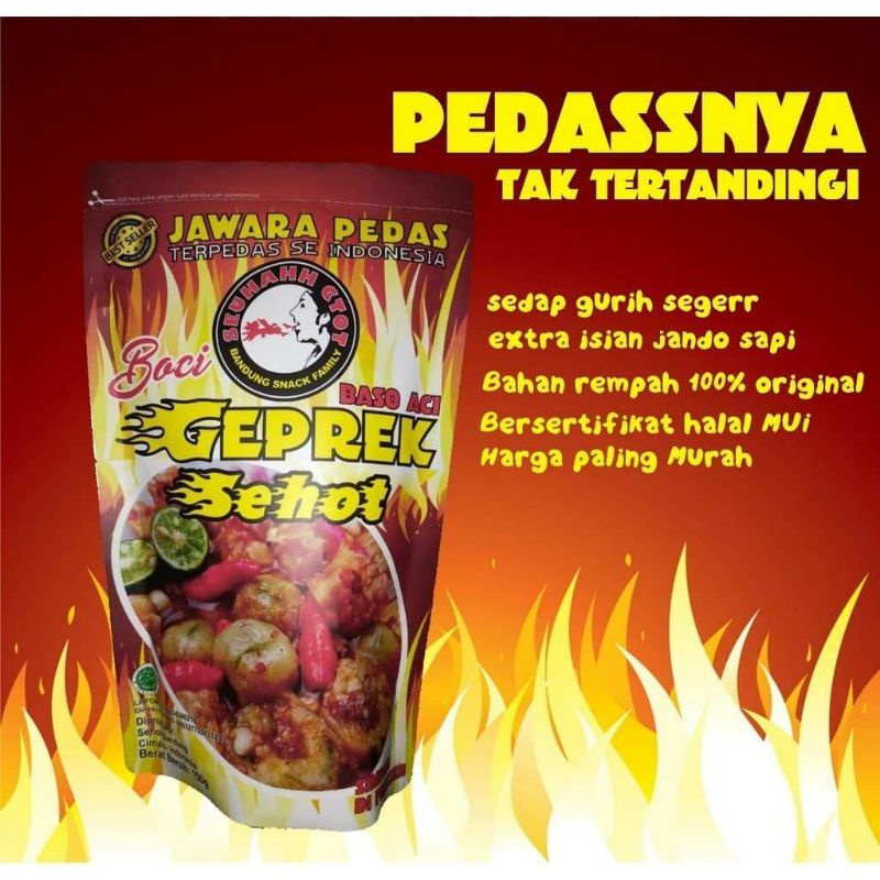 

baso aci geprek jawaranya pedas