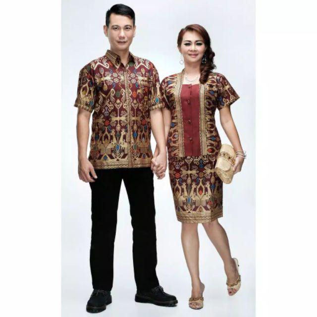 Qnunbatik Batik Family/keluarga Dress Mawar Kawung