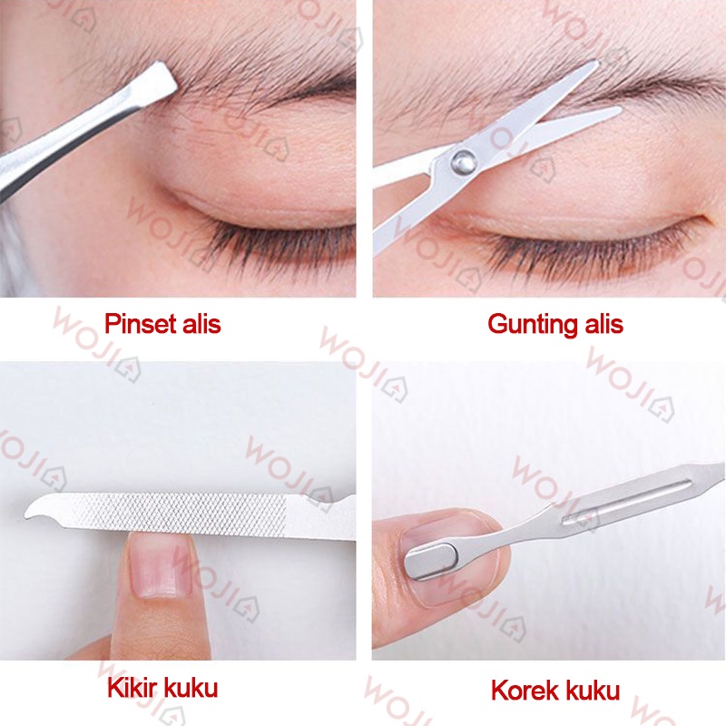Gunting kuku set isi 7 pcs/Manicure Pedicure wanita/Nail Art Set 7in1