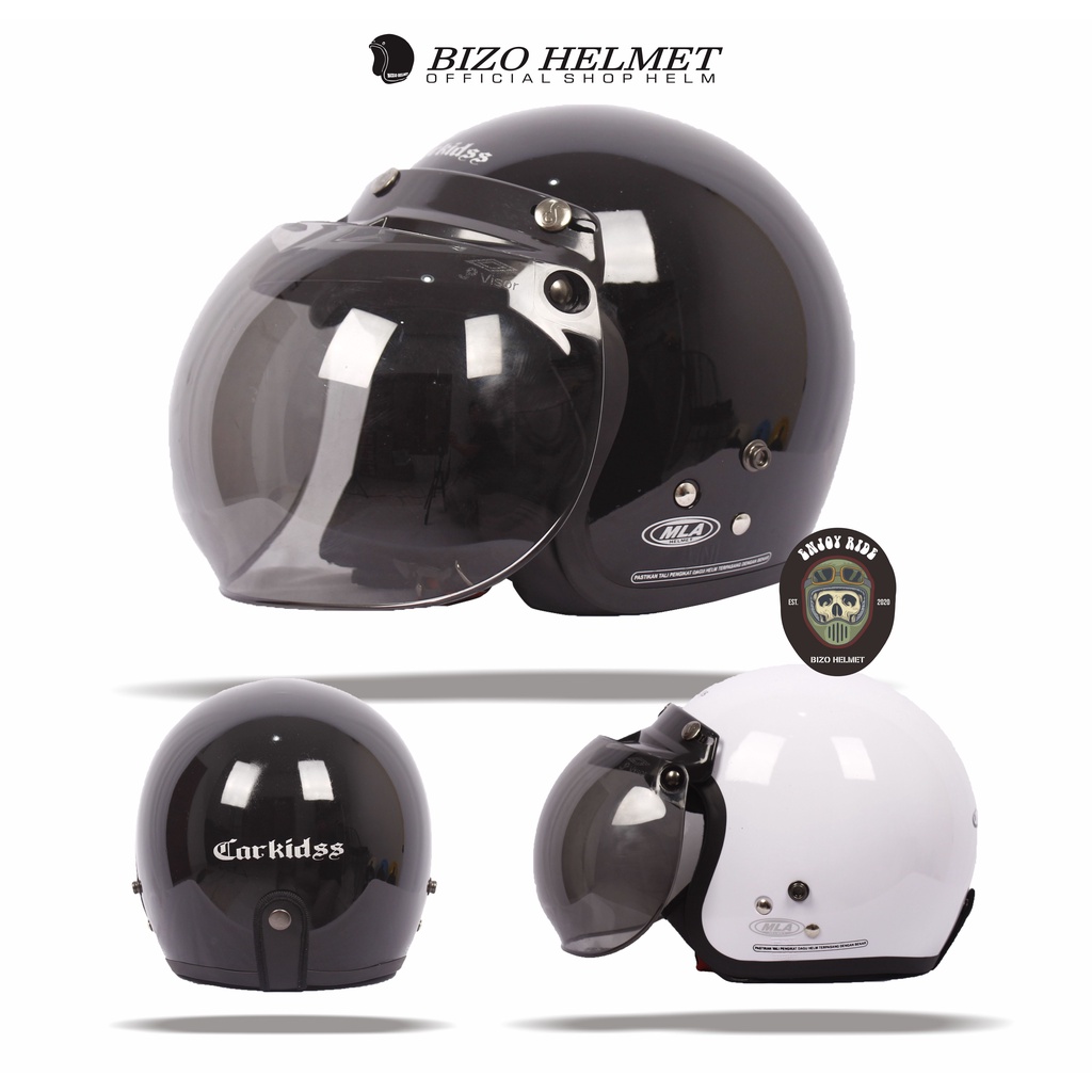 Helm Bogo anak Carkids original sni 6-12 th kaca cembung
