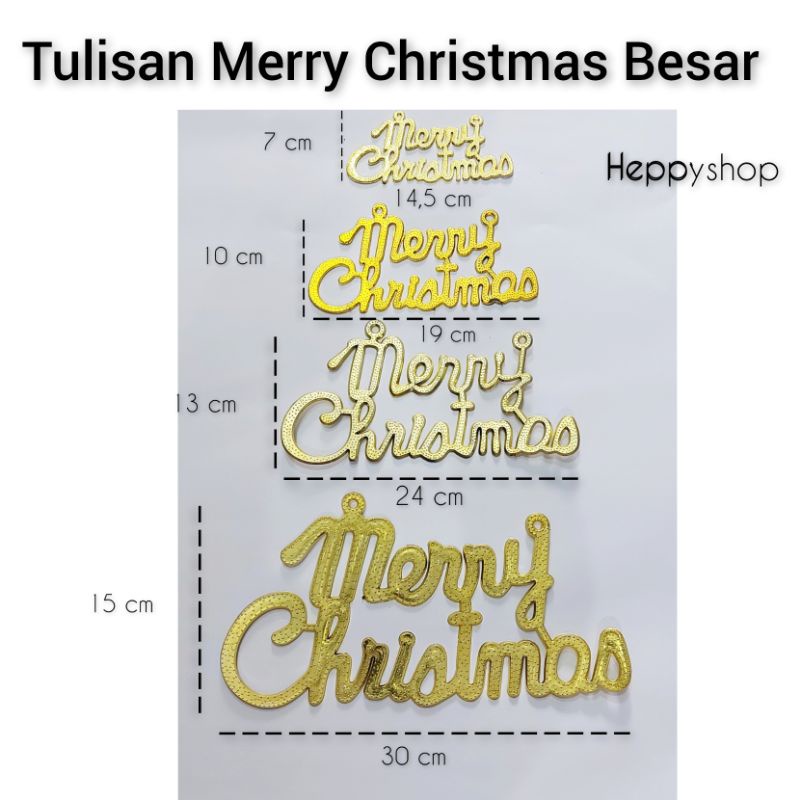 Tulisan Merry Christmas Besar, Hiasan Hampers Pita Natal