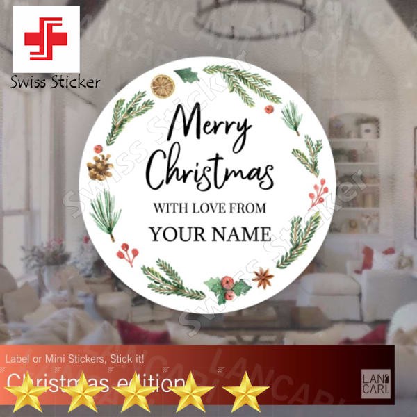 

Terlaris Stiker Label Natal Christmas undangan amplop custom Stickers snack - SMALL Keren