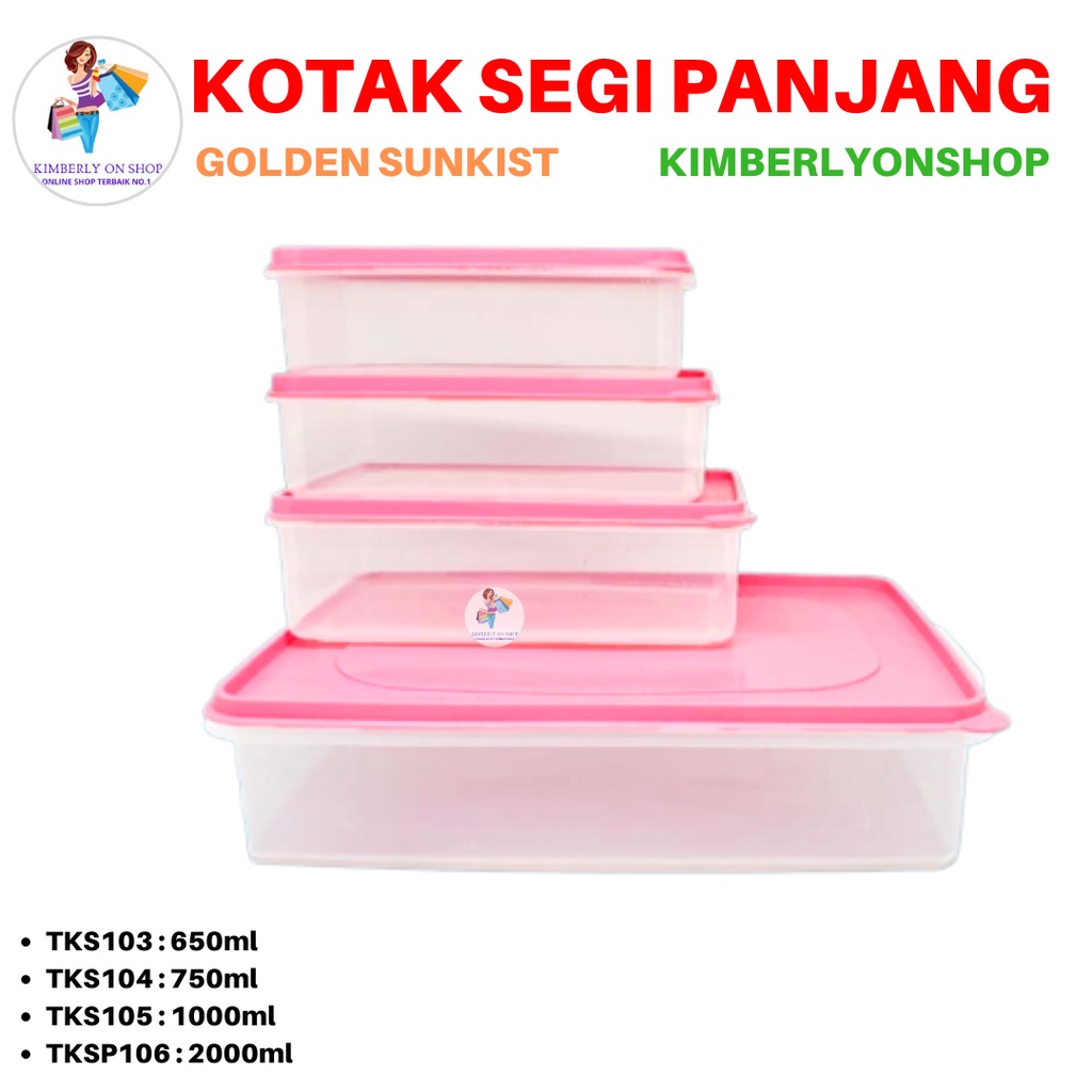 Kotak Segi Panjang Food Storage Sealware Golden Sunkist