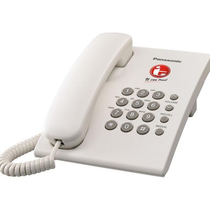Telefon Panasonic KX-TS 505 MX / Pesawat Telepon Rumah Kabel 100% ORI - Putih