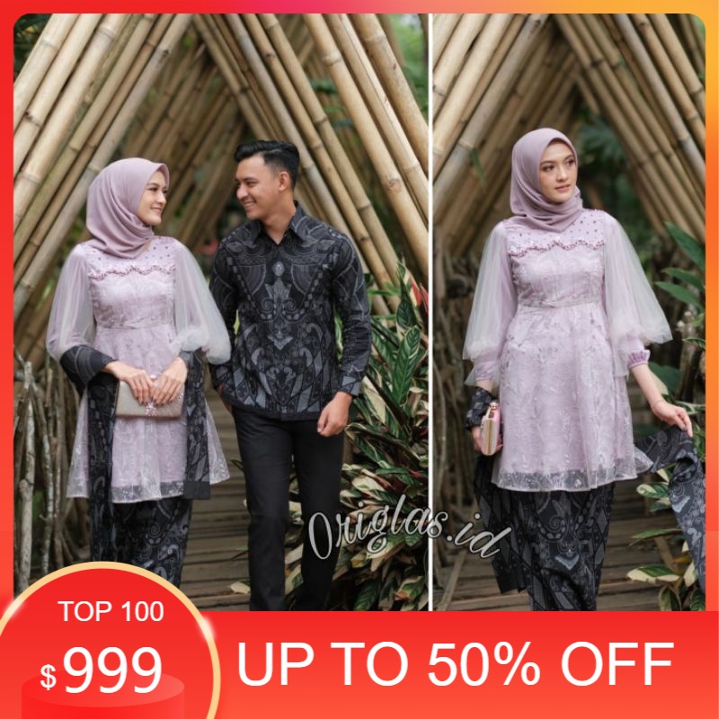 Promo % Couple kebaya Modern | Baju Wisuda | Baju Tunangan | Baju Lamaran Terbaru Baju Batik