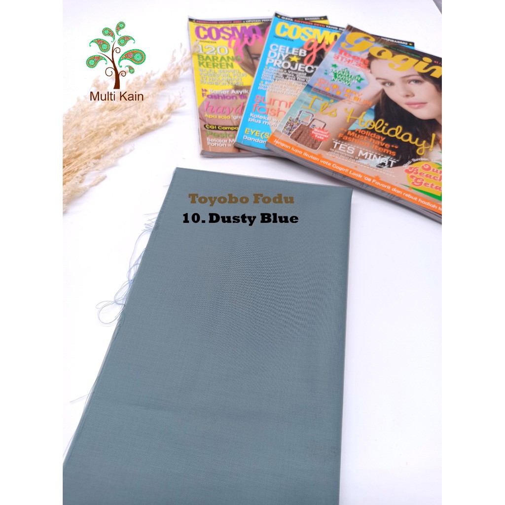 Bahan Multi kain katun cotton toyobo FODU (COPYRIGHT, TERDAFTAR) asli premium-FODU10 dusty blue