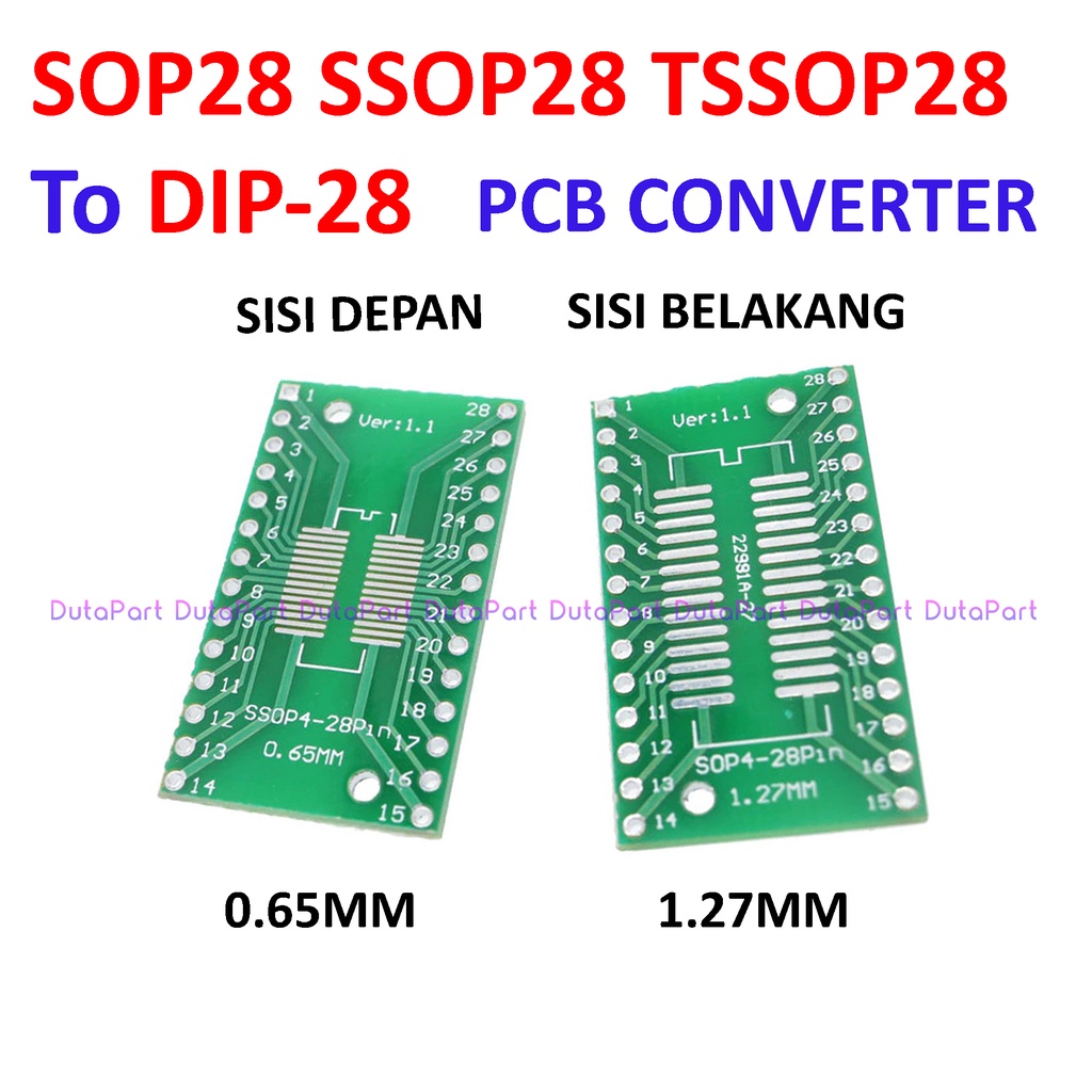 PCB Board SMD SOP28 SSOP28 TSSOP28 To DIP28 DIP 28 Adapter Converter