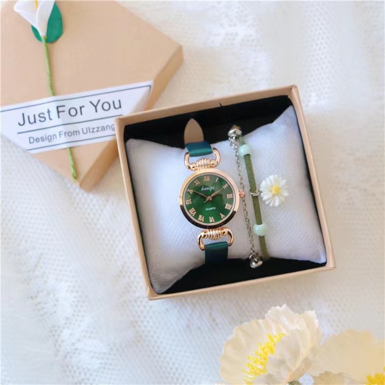 Jam Tangan Kecil Analog Casual Mewah Wanita Strap Rubber Dial Bulat Korean Import