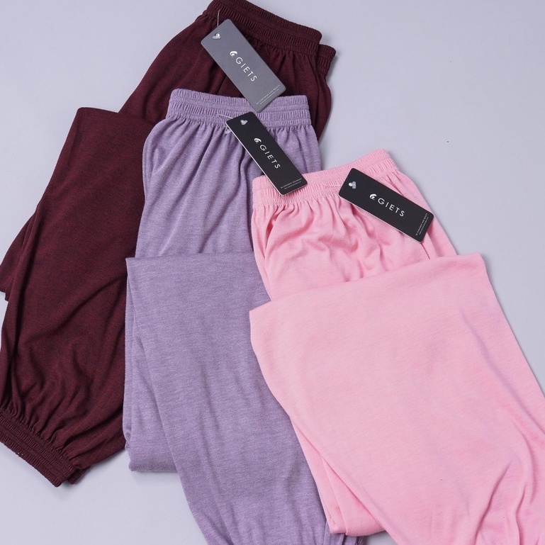 Giets - celamis model jogger / kerut - basic inner pants - legging muslimah