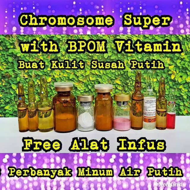 Pemutih chomosome super/infus putih/obat infus