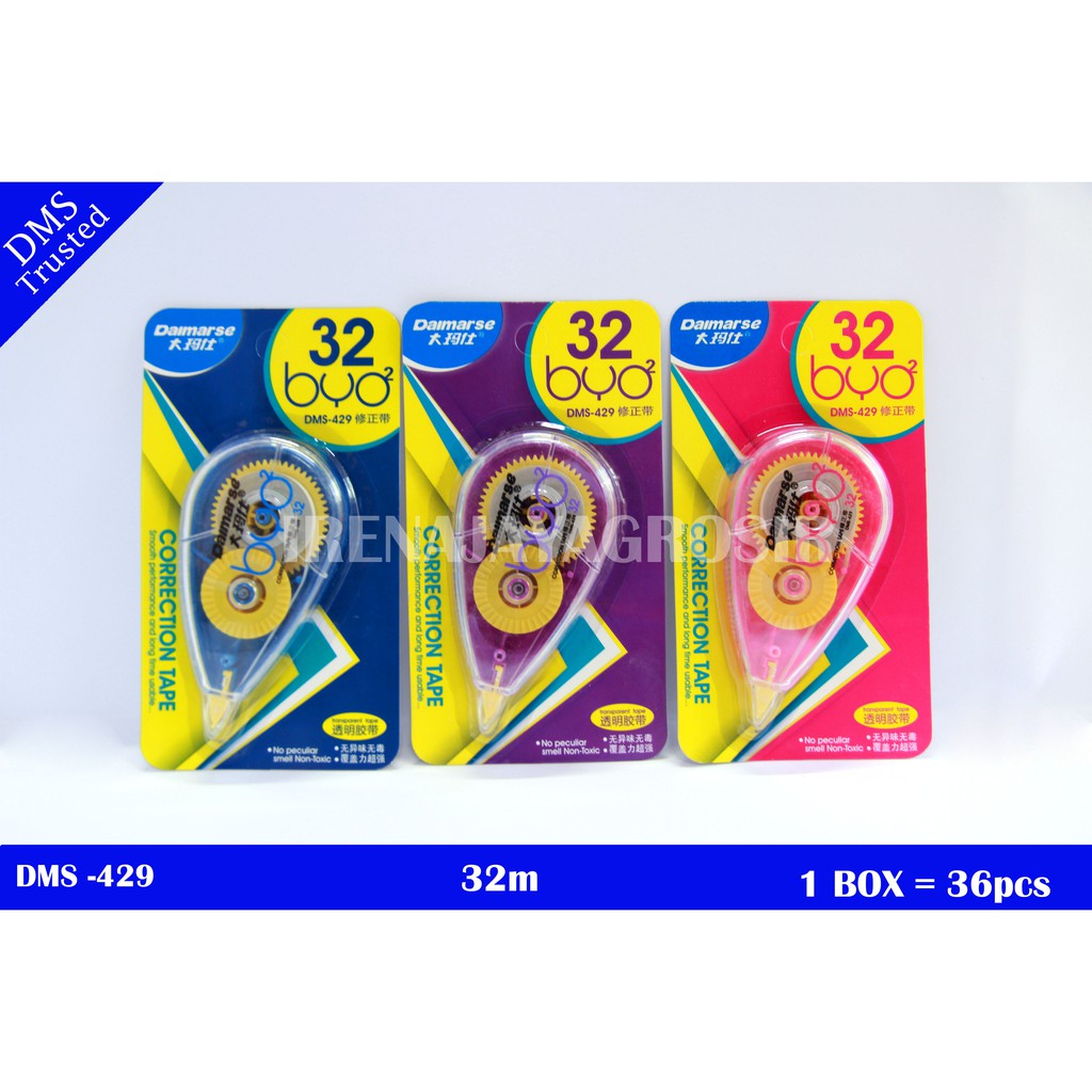 

Correction tape / tip x roll panjang 32 meter / tipe x pita / Daimarse dms-429 BYO