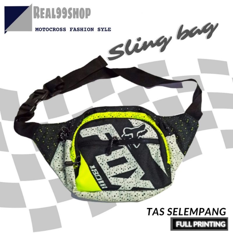 Tas Selempang motif Motocross Sling bag cross trail Wiastbag sepeda MTB