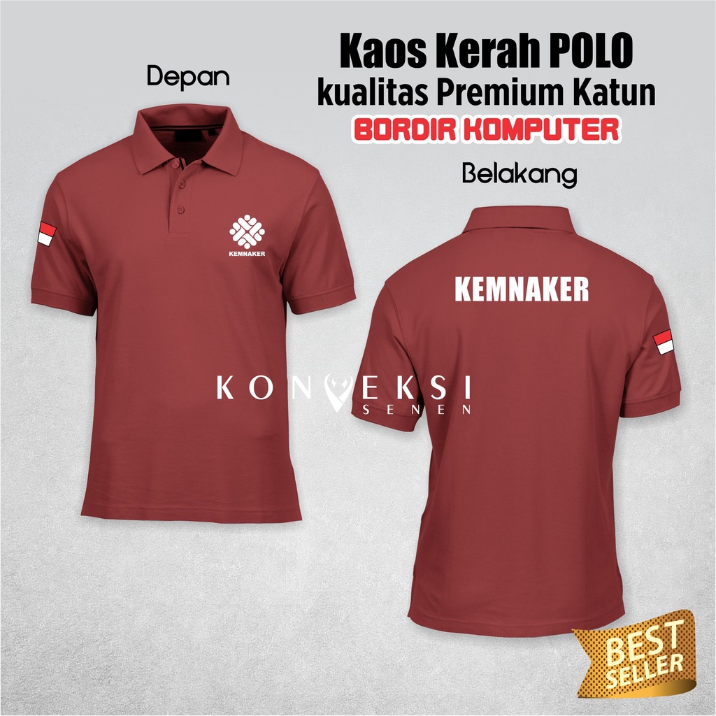kaos polo kemnaker | kaos katun