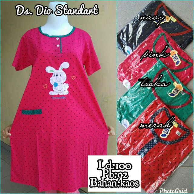 Daster  Kaos Dio size Standart