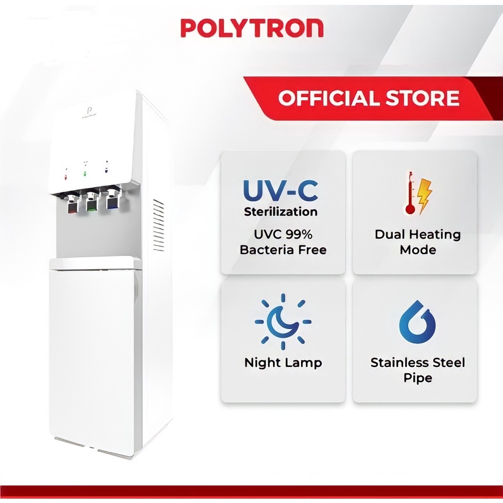 Polytron Dispenser Galon Bawah Hydra dengan UV PWC 778WUV - Putih