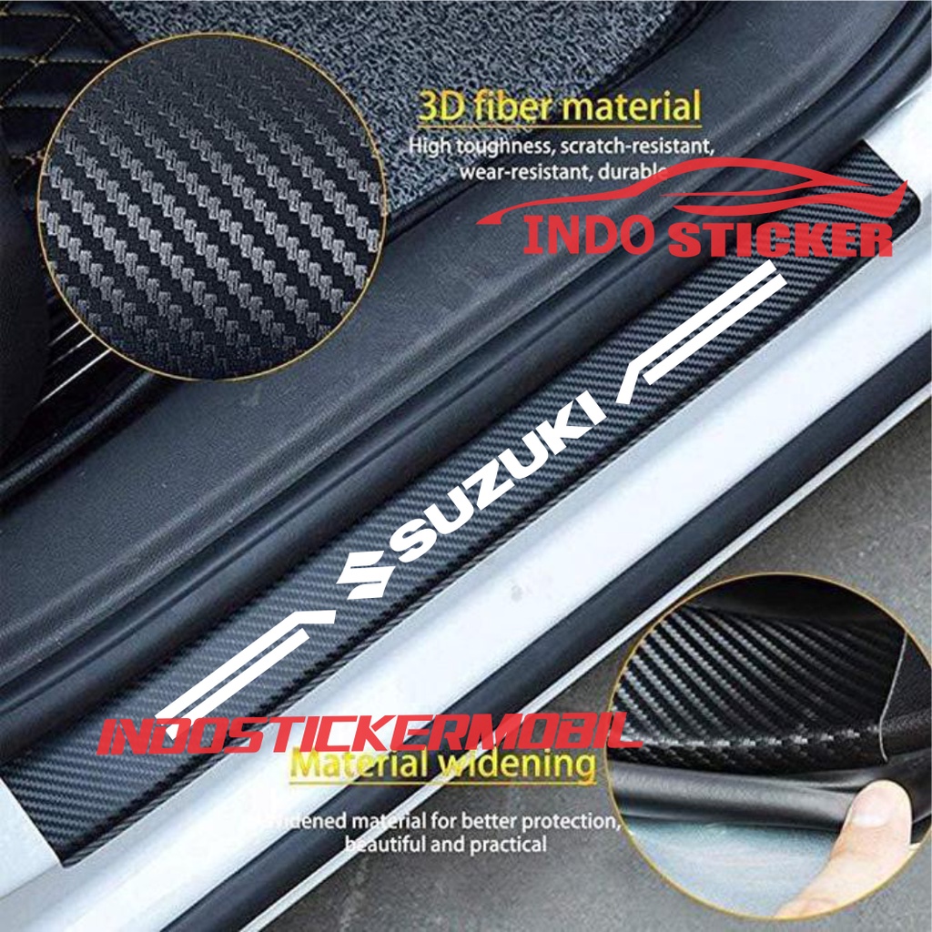 STICKER STIKER CARBON MOBIL SUZUKI STICKER SILLPLATE KARBON 3D PELINDUNG MOBIL SUZUKI ERTIGA SWIFT D