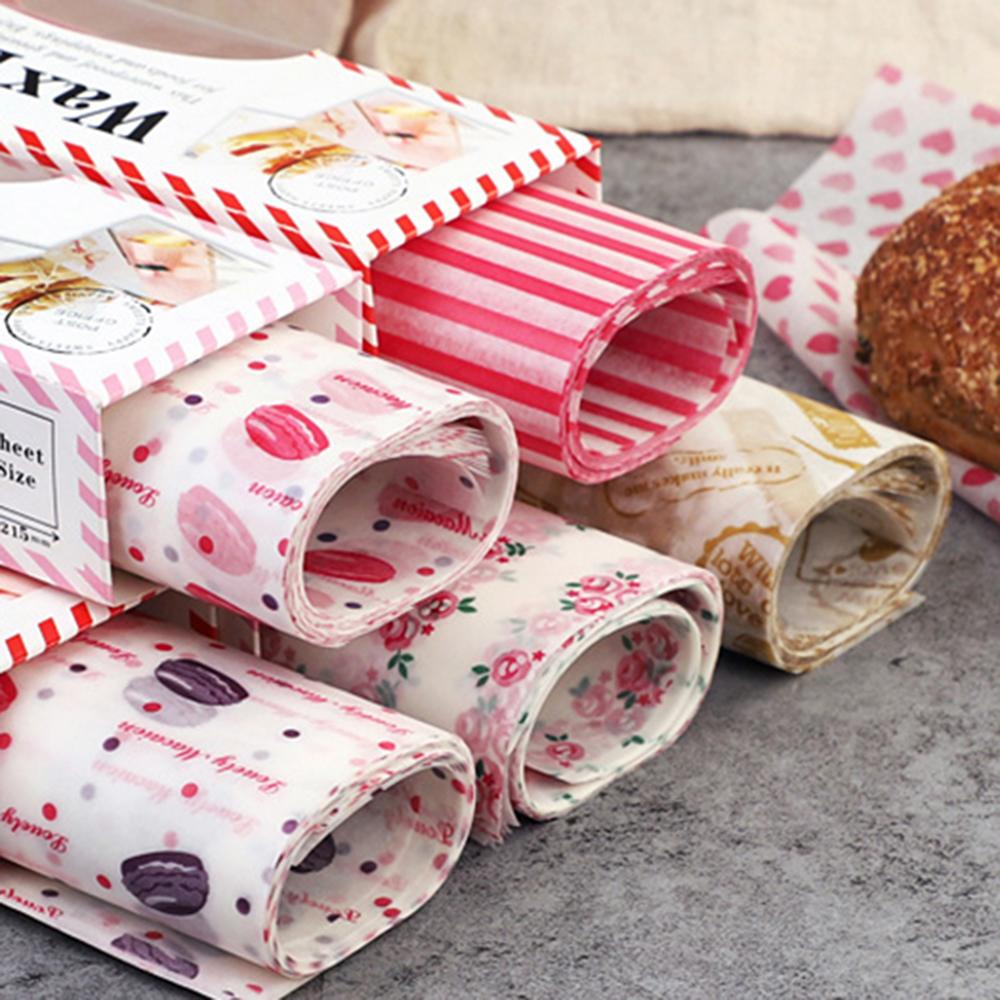 【 ELEGANT 】 Kertas Wax Burger Roti Wrapping Paper Alat Baking Food Grade Oilpaper