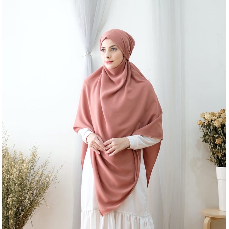FRENCH KHIMAR KHADIJAH  ONE SIZE XXL WOLLYCREPE KUALITAS PREMIUM-1