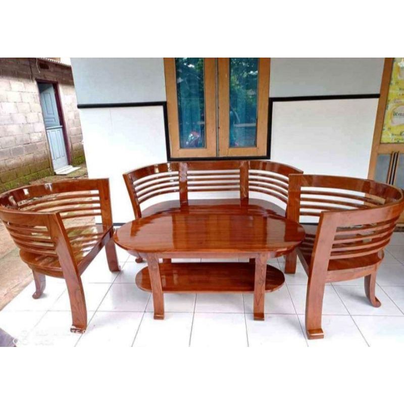 Kursi teras tamu cantik kayu jati
