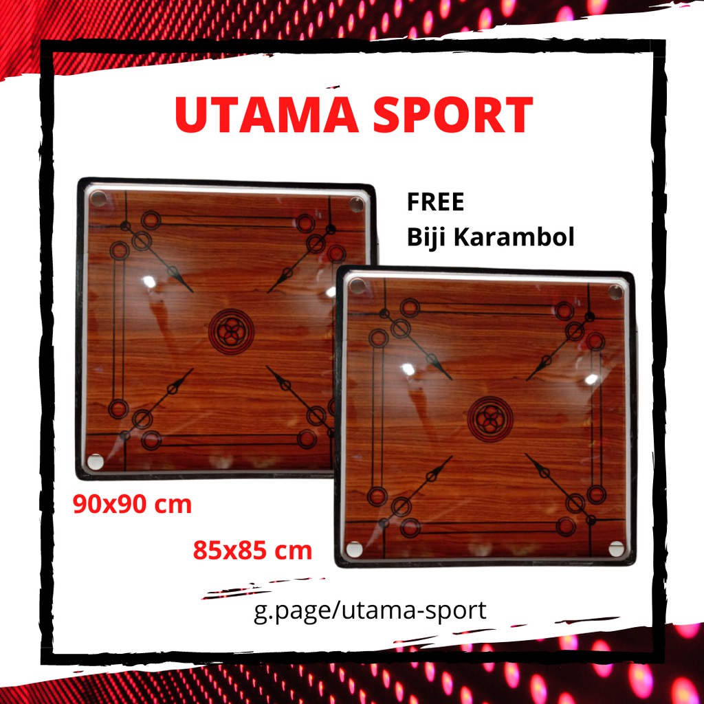 1 Set Karambol Kayu Free Biji Karambol