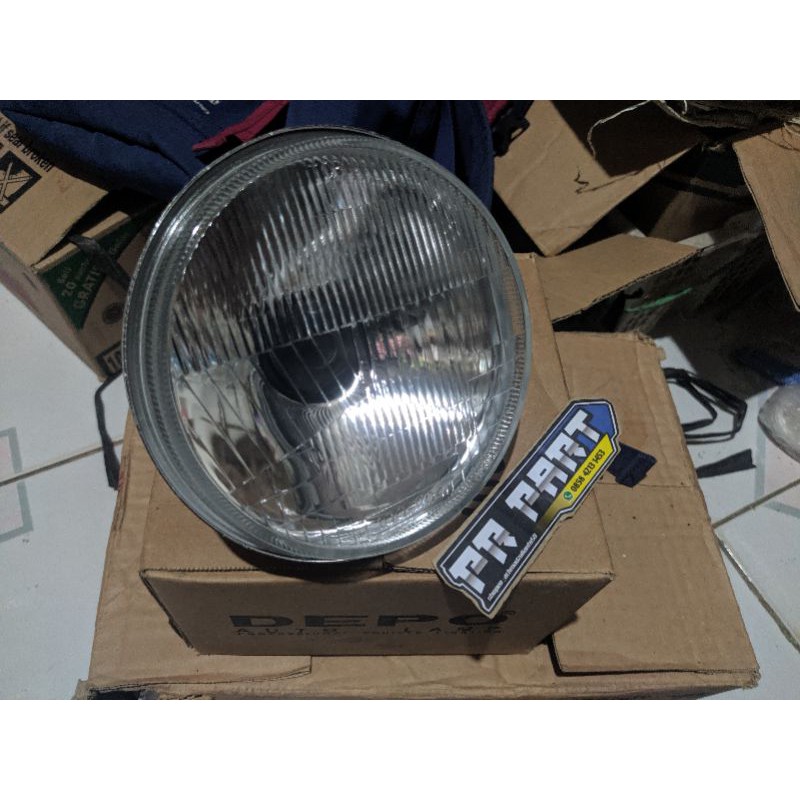 REFLEKTOR DEPO LAMPU DEPAN DEPO 5.75INCH H4 IMPORT TAIWAN