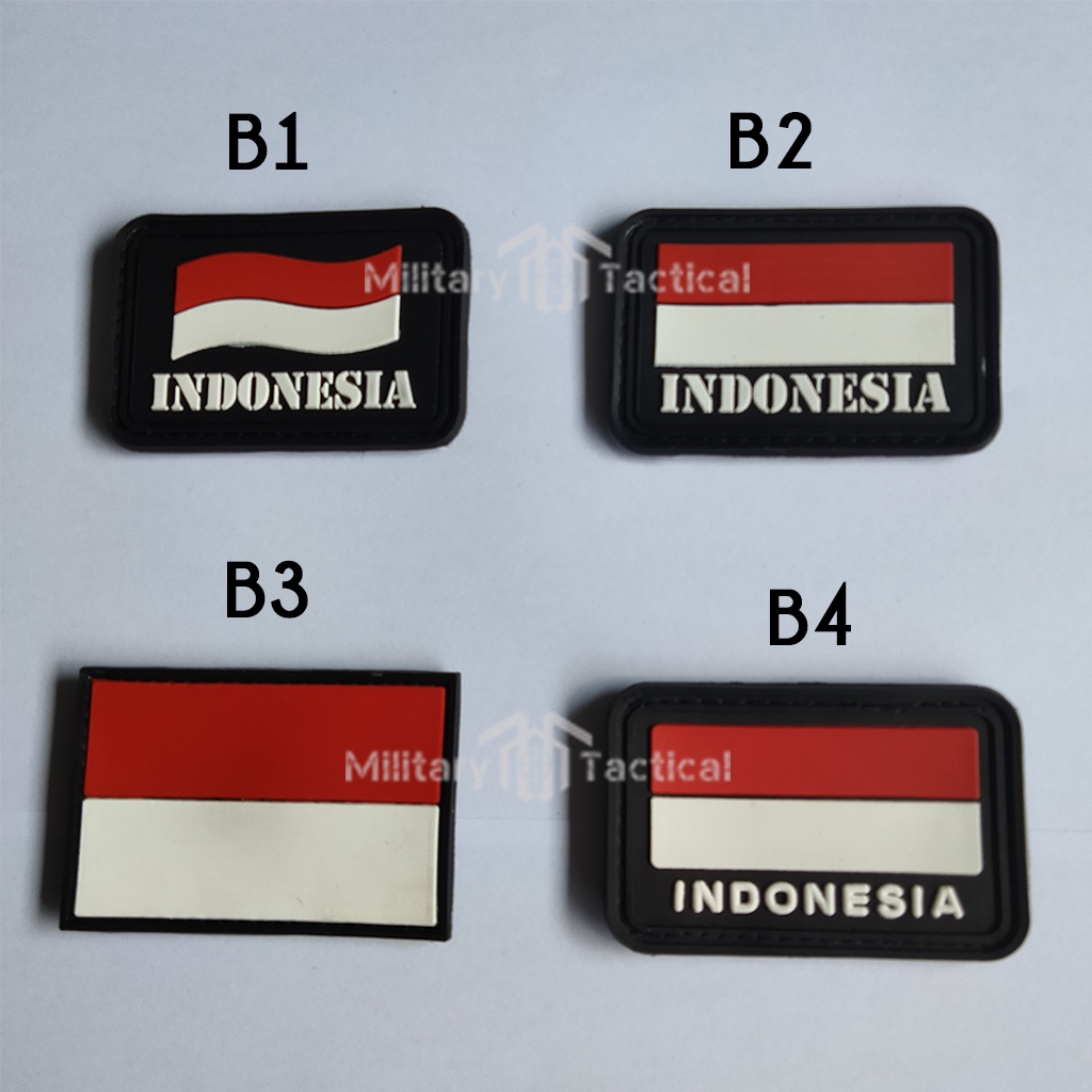 PATCH RUBBER BENDERA INDONESIA | SIAP TEMPEL