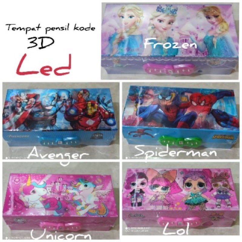 

~COD~ KOTAK PENSIL PASSWORD 3d dan lampu LED newest HOT items