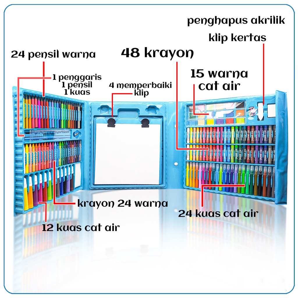 COD Set Crayon 208 Pcs Set Pensil Warna Pastel Pensil Minyak Warna Untuk Melukis Dan Mewarnai P49