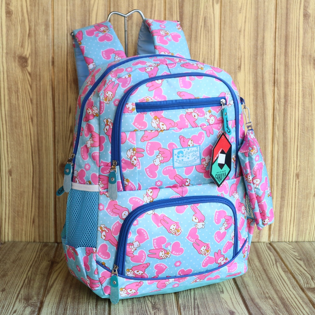 Ransel Sekolah Anak Perempuan Cahaya Boneka Pink Biru Tas Harga Ekonomis Free Raincover Berkualitas