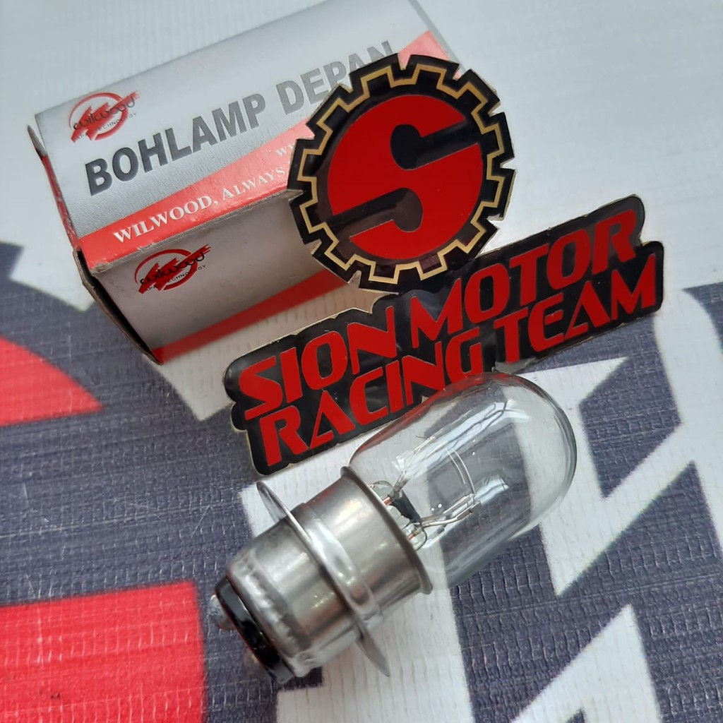 Bohlam Lampu Depan Motor Kaki 1 Untuk Bebek / Matic Wilwood 12V 18/18W
