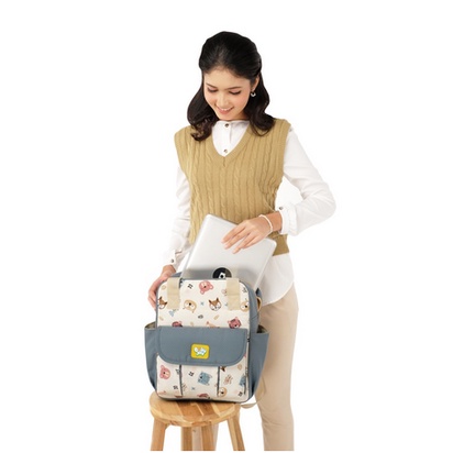 Baby Joy Tas Bayi Besar Ransel Model Annelo Multisaku + TBS Little Forest Series - BJT 1047