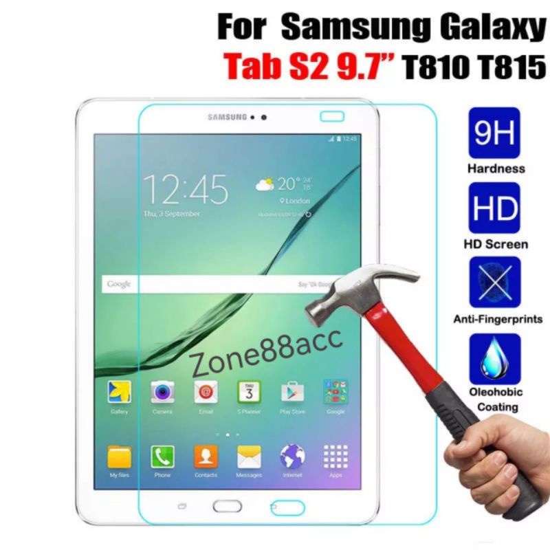 Tempered glass Samsung Galaxy Tab S2 9.7 T810 T813 T813N T815 T815Y T819 T819Y T819N Antigores Screen Guard protector TG Bening Kaca Antiblue Light Ceramic Pelindung Layar Tablet SM-T810, SM-T815, SM-T813N, SM-T819N, SM-T819, SM-T813, SM-T815Y, SM-T819Y