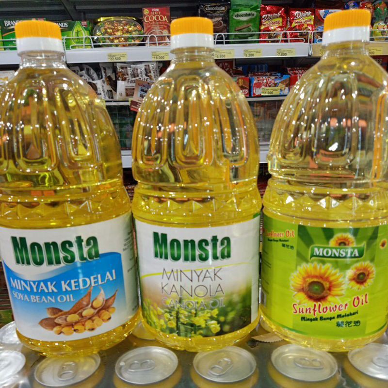 

2 Liter Monsta Minyak Goreng Kanola / Kedelai / Bunga Matahari / Canola / Soya Bean / Sunflower