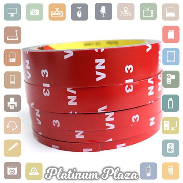 JETTING Lakban Selotip Double Tape 3M 3m x 6mm 1Pcs - SC-3M - Red`22OWE7-