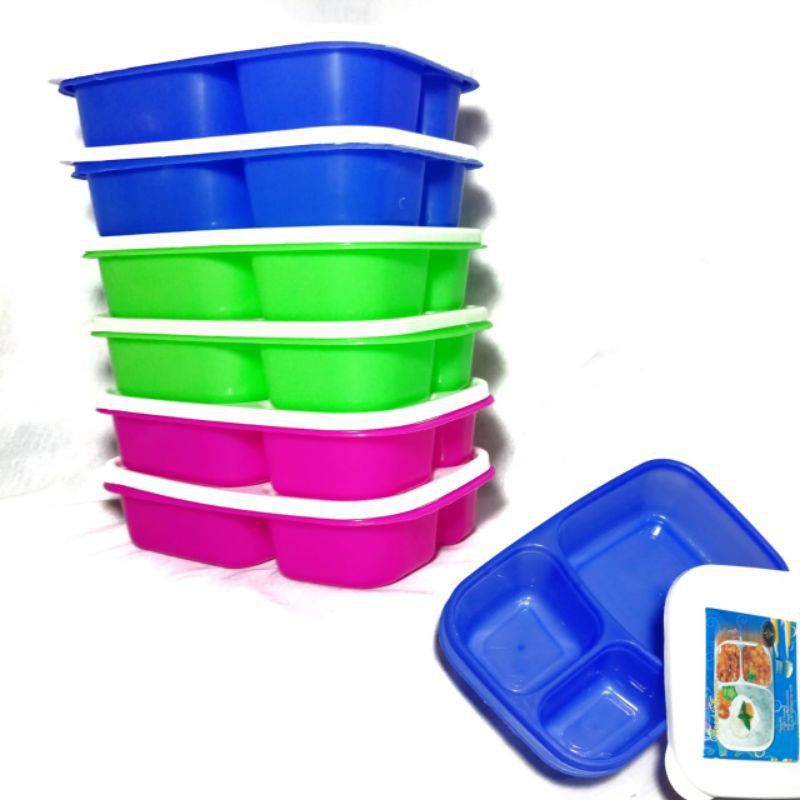 Lunch Box / Kotak makan nasi Sekat 3