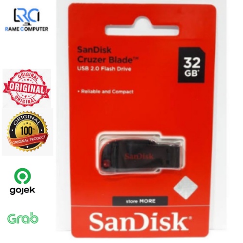 FLASHDISK SANDISK 8gb 16gb 32gb 64gb 128gb CZ50 FLASH DRIVE FD GARANSI RESMI