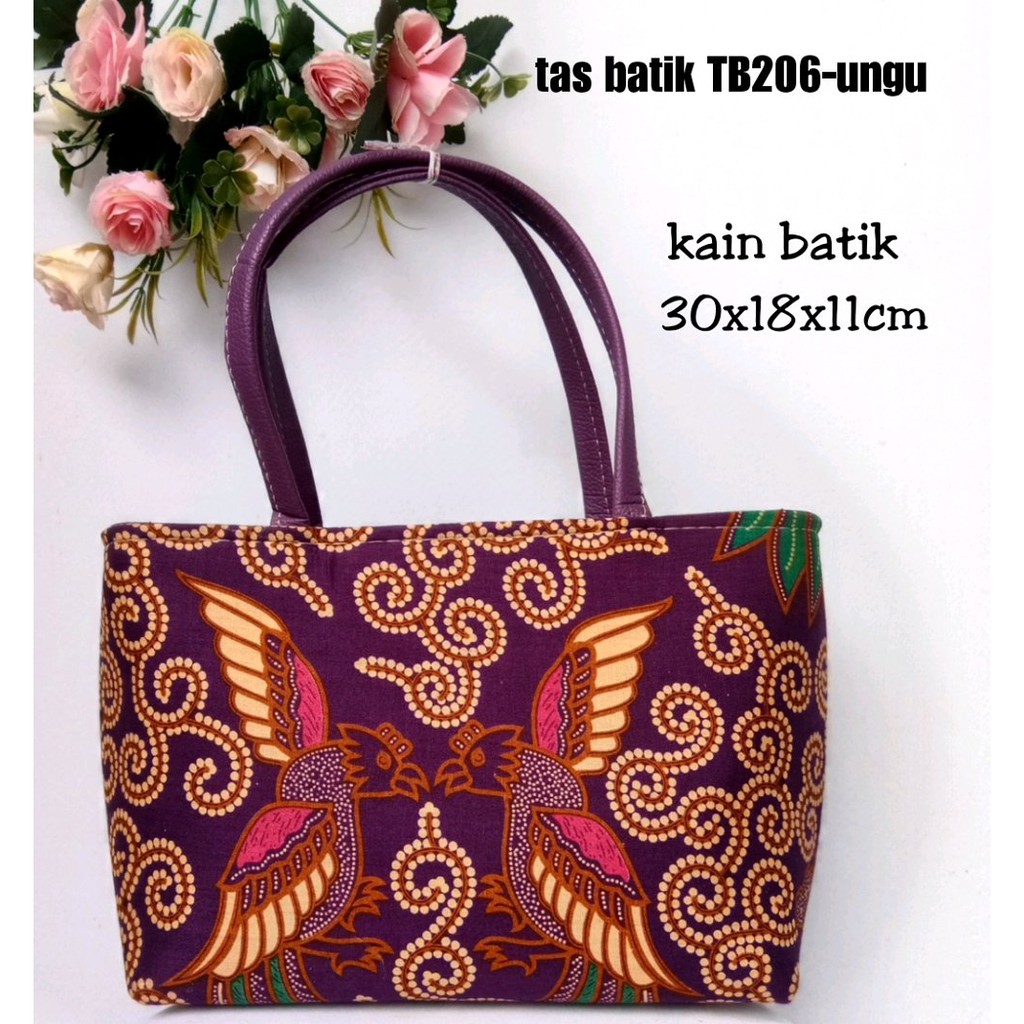 tas batik tas tenteng tas pesta handbags TB206 warna ungu