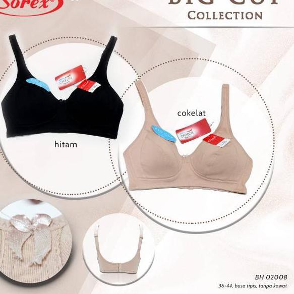Terbaru.. SOREX BRA BH BIG CUP BESAR TANPA KAWAT 01008 / 02008
