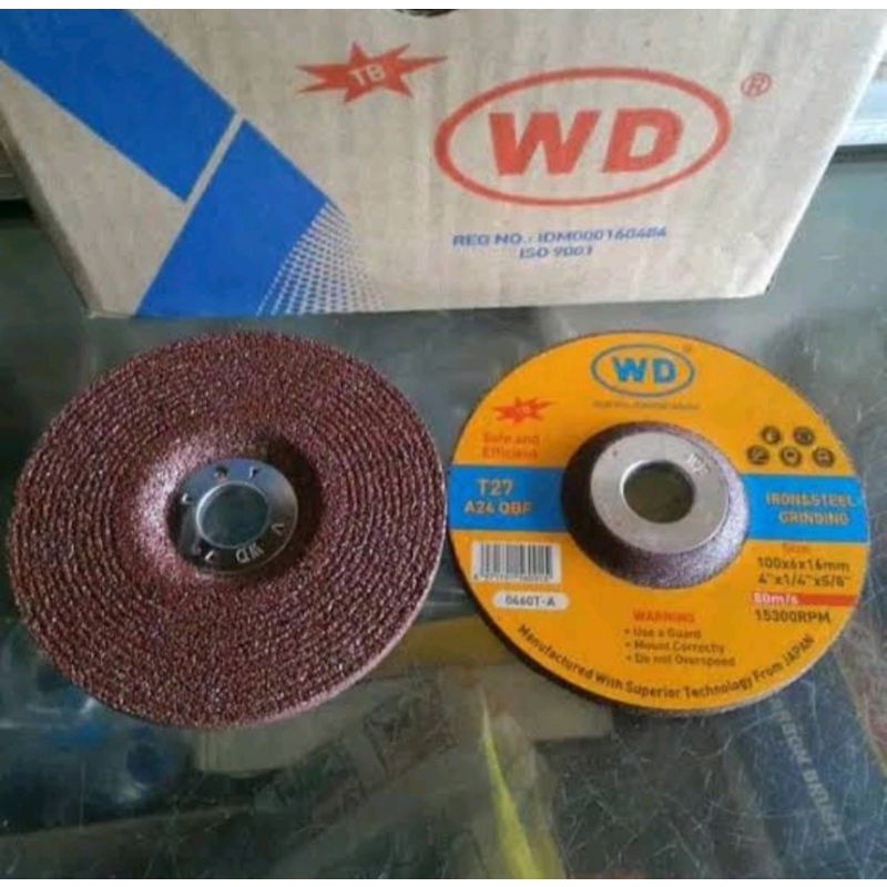 Batu gerinda gosok 4" WD / batu selep amplas 4x6